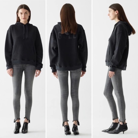 Agolde Women's Sophie Hi Rise Skinny Amplify Jeans in Dark Grey Black sz 30 - Picture 2 of 14